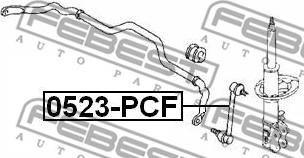 Febest 0523-PCF - Тяга / стойка, стабилизатор autospares.lv