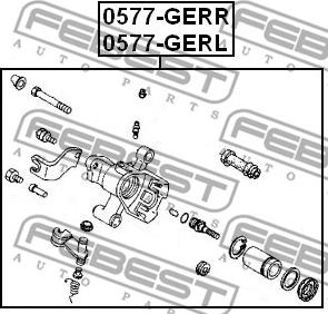 Febest 0577-GERR - Тормозной суппорт autospares.lv