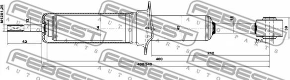 Febest 01658659F - Амортизатор autospares.lv