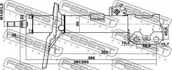 Febest 01664958FL - Амортизатор autospares.lv