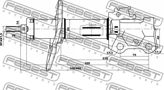 Febest 01660299FR - Амортизатор autospares.lv