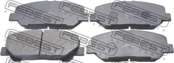 Febest 0101-ANH20F - Тормозные колодки, дисковые, комплект autospares.lv