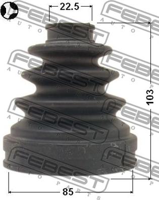 Febest 0115-140T - Пыльник, приводной вал autospares.lv