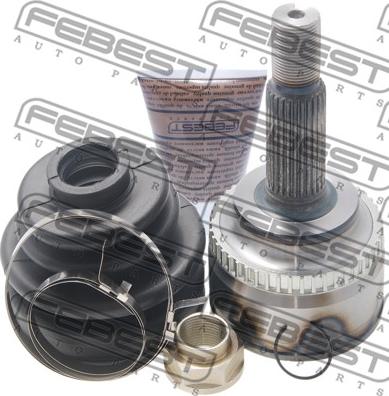 Febest 0110-ZZE120A48 - Шарнирный комплект, ШРУС, приводной вал autospares.lv