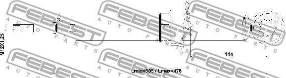 Febest 01110-014R - Амортизатор autospares.lv