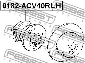 Febest 0182-ACV40RLH - Ступица колеса, поворотный кулак autospares.lv