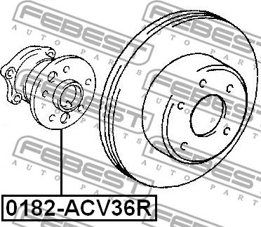 Febest 0182-ACV36R - Ступица колеса, поворотный кулак autospares.lv