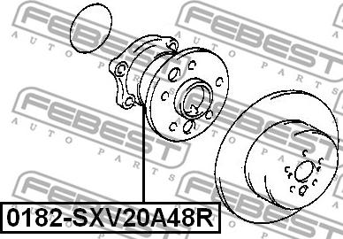Febest 0182-SXV20A48R - Ступица колеса, поворотный кулак autospares.lv
