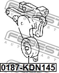 Febest 0187-KDN145 - Ролик, поликлиновый ремень autospares.lv