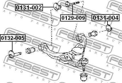 Febest 0129-009 - Болт регулировки развала колёс autospares.lv