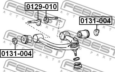 Febest 0129-010 - Болт регулировки развала колёс autospares.lv