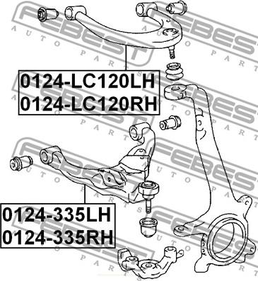 Febest 0124-LC120RH - Рычаг подвески колеса autospares.lv