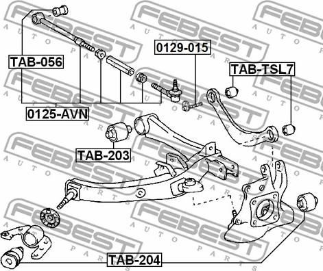 Febest 0129-015 - Болт регулировки развала колёс autospares.lv