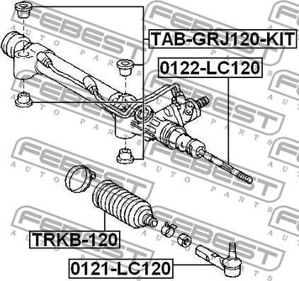 Febest TRKB-120 - Пыльник, рулевое управление autospares.lv