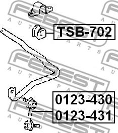 Febest 0123-431 - Тяга / стойка, стабилизатор autospares.lv