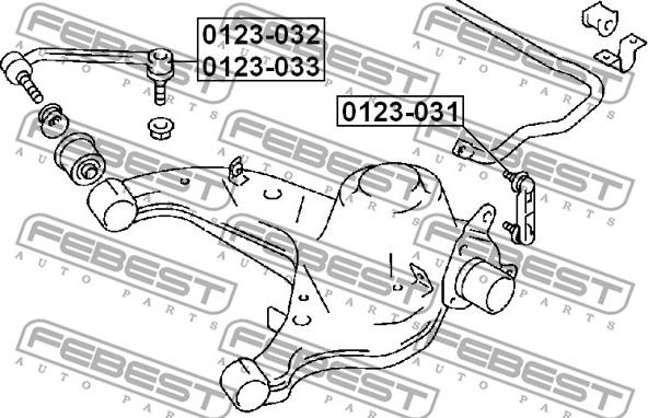 Febest 0123-031 - Тяга / стойка, стабилизатор autospares.lv