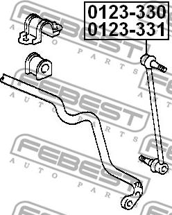 Febest 0123-331 - Тяга / стойка, стабилизатор autospares.lv