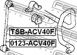 Febest 0123-ACV40F - Тяга / стойка, стабилизатор autospares.lv