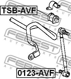 Febest 0123-AVF - Тяга / стойка, стабилизатор autospares.lv