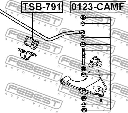 Febest 0123-CAMF - Тяга / стойка, стабилизатор autospares.lv