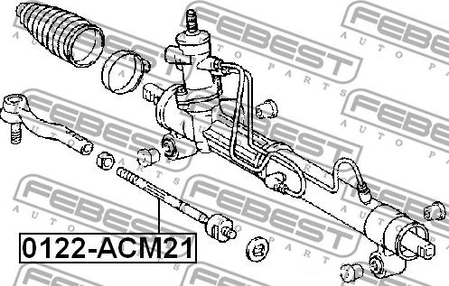 Febest 0122-ACM21 - Осевой шарнир, рулевая тяга autospares.lv