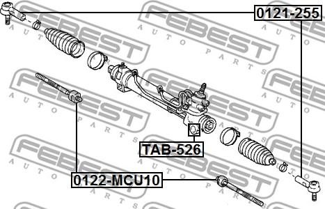 Febest TAB-526 - Подвеска, рулевое управление autospares.lv