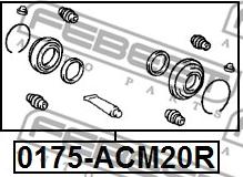 Febest 0175-ACM20R - Ремкомплект, тормозной суппорт autospares.lv