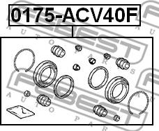 Febest 0175-ACV40F - Ремкомплект, тормозной суппорт autospares.lv