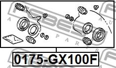 Febest 0175-GX100F - Ремкомплект, тормозной суппорт autospares.lv