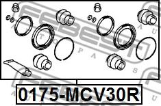 Febest 0175-MCV30R - Ремкомплект, тормозной суппорт autospares.lv