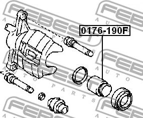 Febest 0176-AE190F - Поршень, корпус скобы тормоза autospares.lv