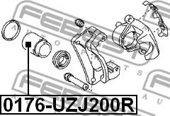 Febest 0176-UZJ200R - Поршень, корпус скобы тормоза autospares.lv