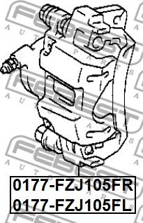 Febest 0177-FZJ105FR - Тормозной суппорт autospares.lv