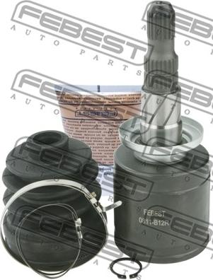 Febest 0811-B12R - Шарнирный комплект, ШРУС, приводной вал autospares.lv