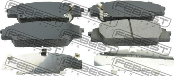 Febest 0301-FD2F - Тормозные колодки, дисковые, комплект autospares.lv