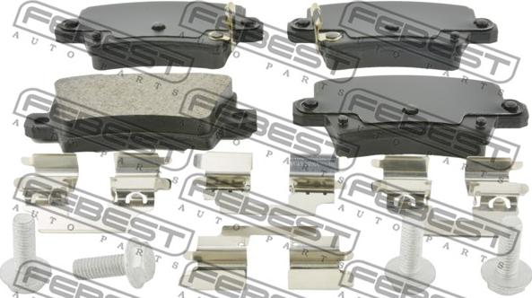 Febest 0301-FDR - Тормозные колодки, дисковые, комплект autospares.lv