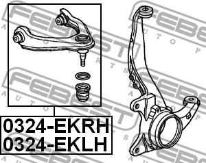 Febest 0324-EKLH - Рычаг подвески колеса autospares.lv