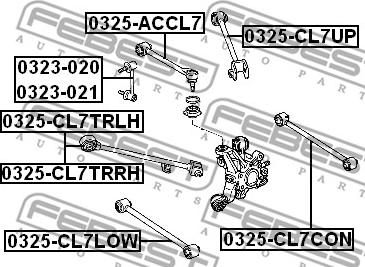 Febest 0325-CL7LOW - Рычаг подвески колеса autospares.lv