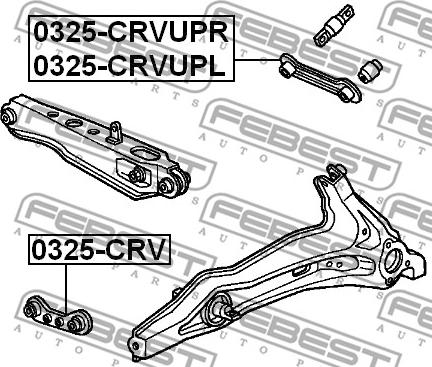 Febest 0325-CRVUPL - Рычаг подвески колеса autospares.lv