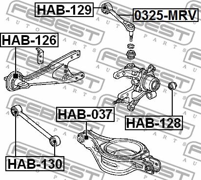 Febest 0325-MRV - Рычаг подвески колеса autospares.lv