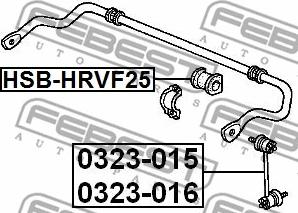 Febest 0323-016 - Тяга / стойка, стабилизатор autospares.lv