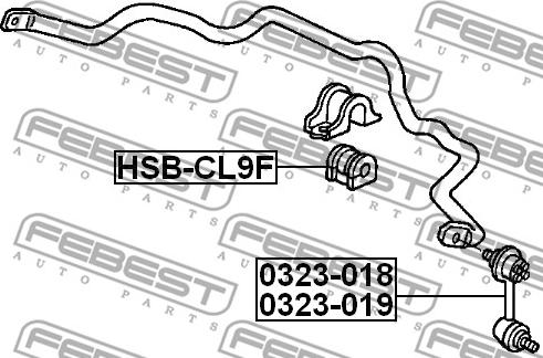 Febest 0323-019 - Тяга / стойка, стабилизатор autospares.lv