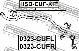 Febest 0323-CUFL - Тяга / стойка, стабилизатор autospares.lv