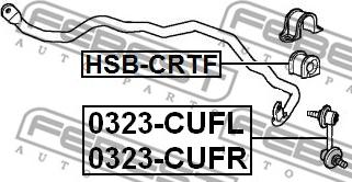 Febest 0323-CUFR - Тяга / стойка, стабилизатор autospares.lv