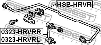 Febest 0323-HRVRL - Тяга / стойка, стабилизатор autospares.lv