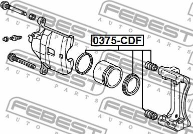 Febest 0375-CDF - Ремкомплект, тормозной суппорт autospares.lv