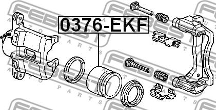 Febest 0376-EKF - Поршень, корпус скобы тормоза autospares.lv