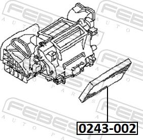 Febest 0243-002 - Фильтр воздуха в салоне autospares.lv