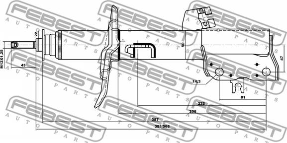 Febest 02660801FR - Амортизатор autospares.lv