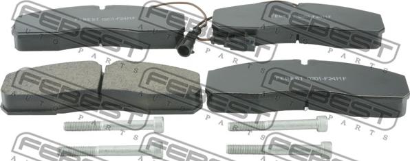 Febest 0201-F24MF - Тормозные колодки, дисковые, комплект autospares.lv